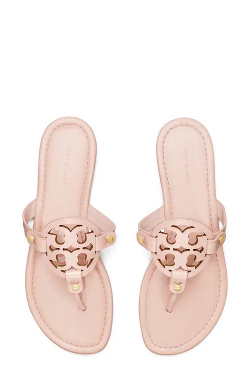 Tory Burch Miller Sandal in Sea Shell Pink Patent at Nordstrom, Size 9.5 | Nordstrom