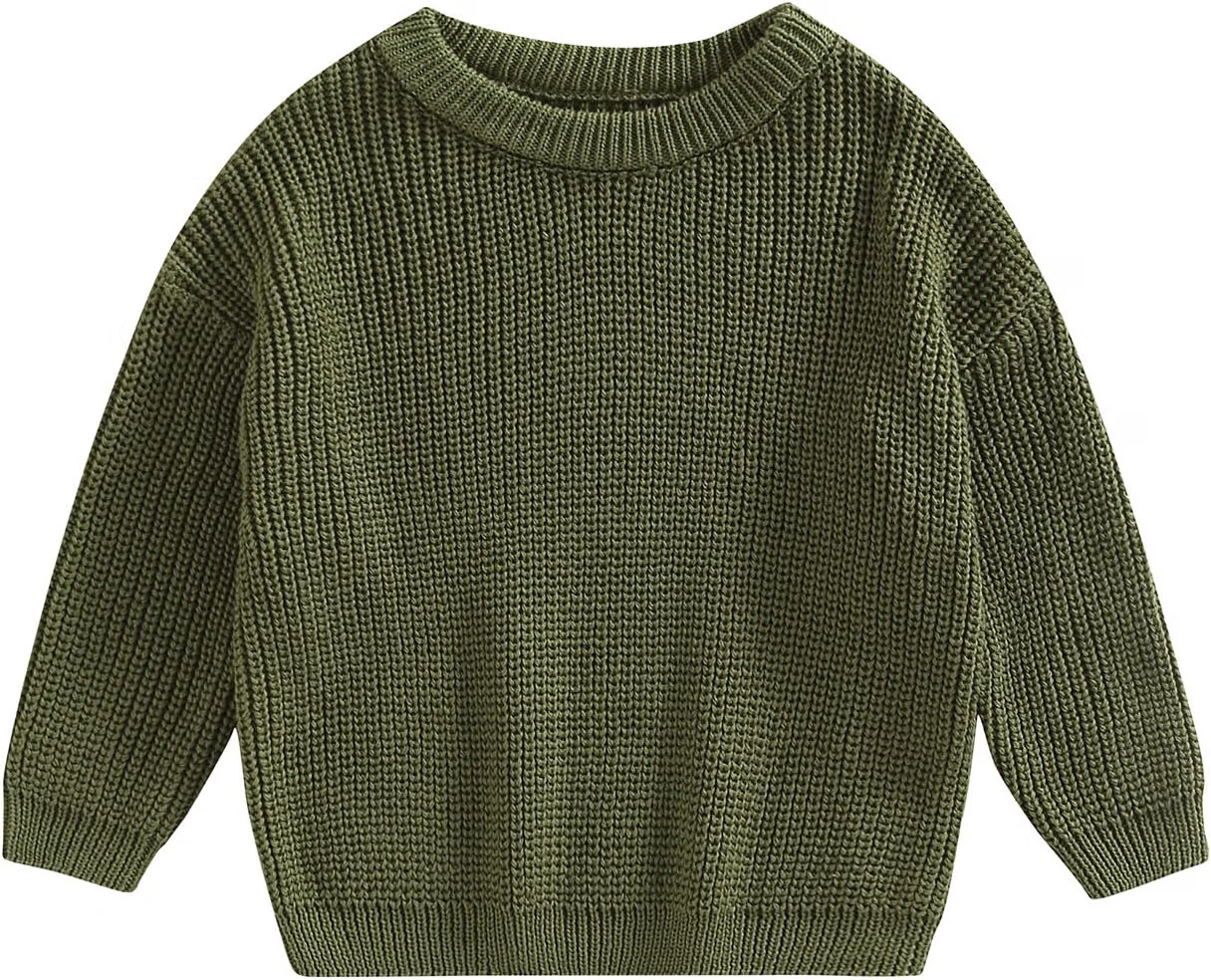 Afunbaby Baby Girl Boy Knit Sweater Blouse Pullover Sweatshirt Warm Crewneck Long Sleeve Tops for Infant Toddler | Amazon (US)