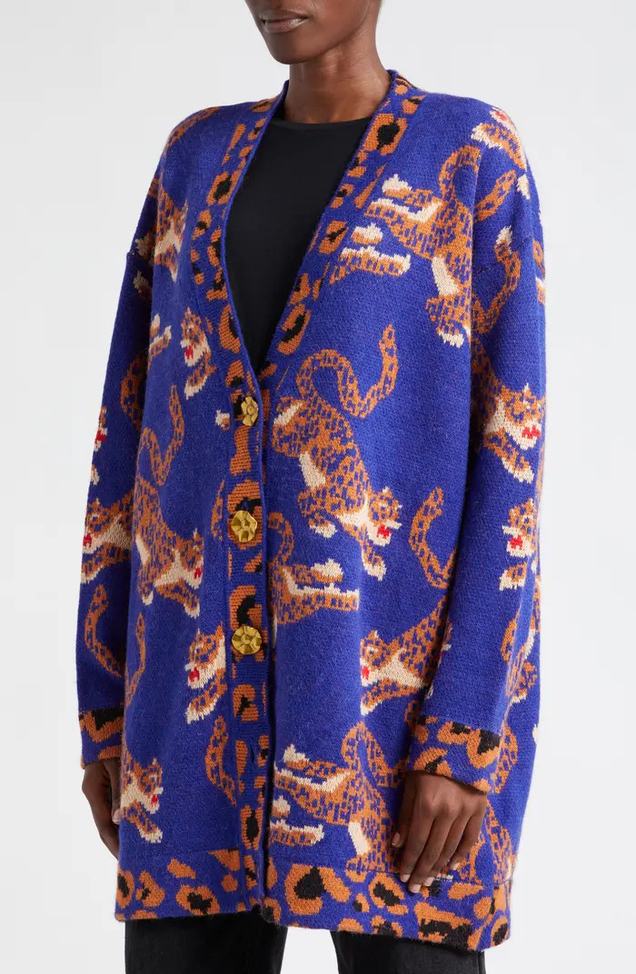 Leopards Jacquard Cardigan | Nordstrom