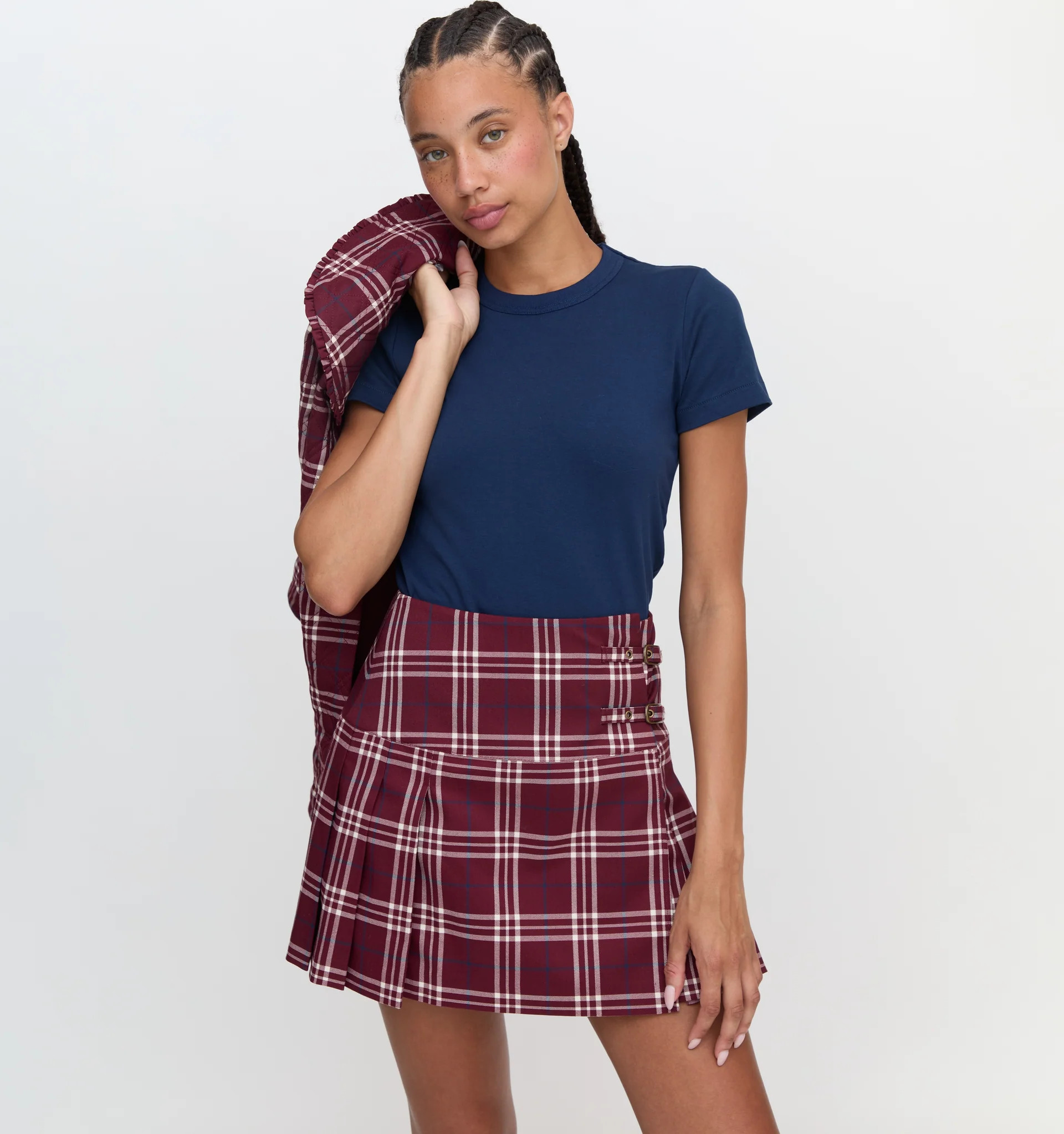 The Inola Skirt - Berry Wallace Plaid | Hill House Home US