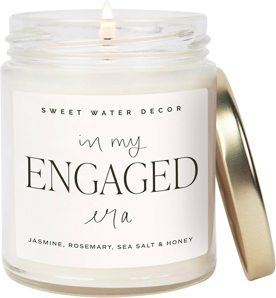 Sweet Water Decor in My Engaged Era Candle - Engagement and Bridal Shower Gifts for Her - 9 oz So... | Amazon (US)