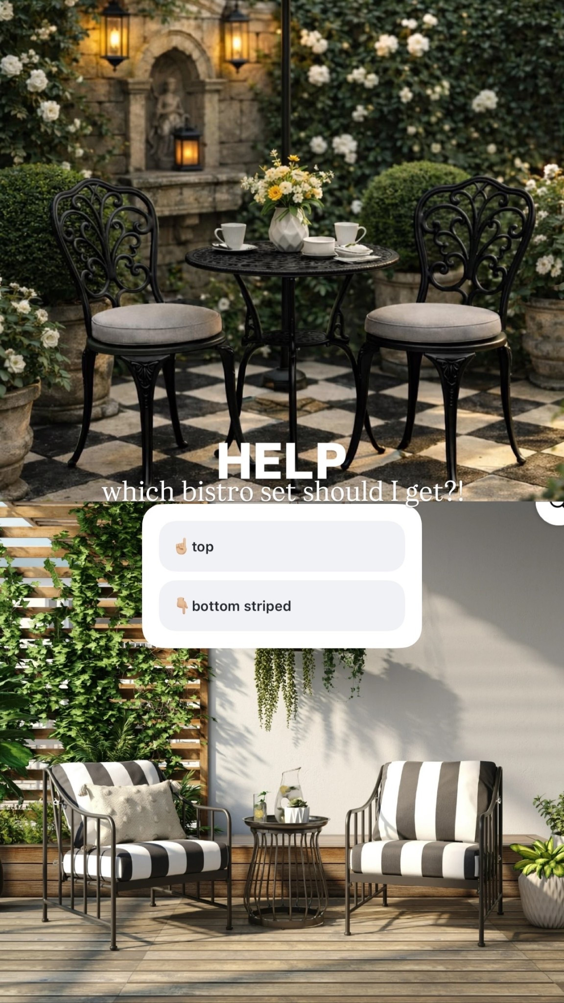 Bistro sets for our European inspired patio! All come as a set of 3 with a table 


#LTKHome