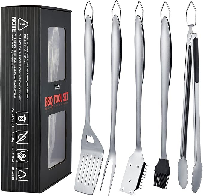 Veken BBQ Grill Accessories, Heavy Duty BBQ Grill Tools Set for Men,18-Inch Stainless Steel Grill... | Amazon (US)