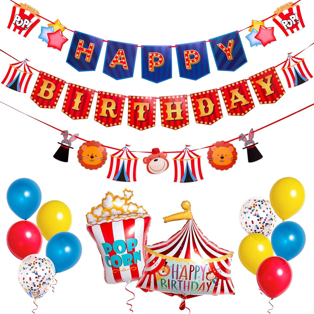 Pirese Carnival Theme Party Decorations, Circus Party Decorations, Carnival Birthday Party Decora... | Amazon (US)