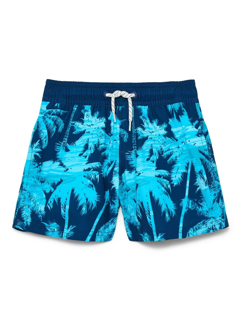 Wonder Nation Boys Quick Dry Stretch Swim Trunks with UPF50, Sizes 4-18 & Husky | Walmart (US)