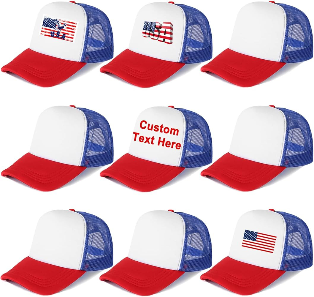 Echolife 9 Pack Sublimation Blanks Baseball Cap Adjustable Polyester Mesh Cap Trucker Hats for Ad... | Amazon (US)