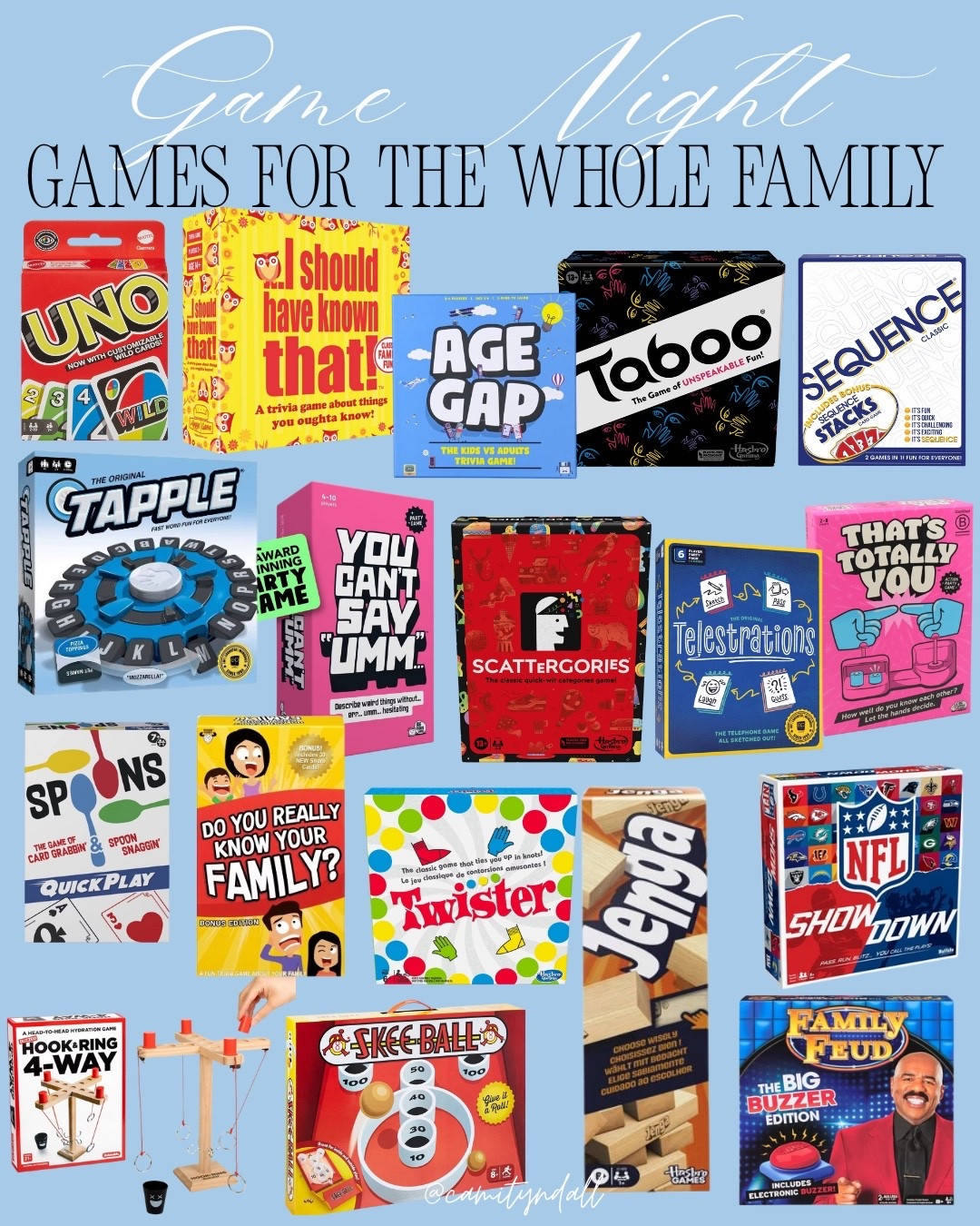 Hosting a holiday get-together? 🎄
Game night done right 🎲♠️ From classic board games to crowd-favorite card games, this is your sign to host a cozy game night at home. Perfect for family game night, couples game night, or hosting friends 

#LTKHoliday #LTKFindsUnder50 #LTKGiftGuide
