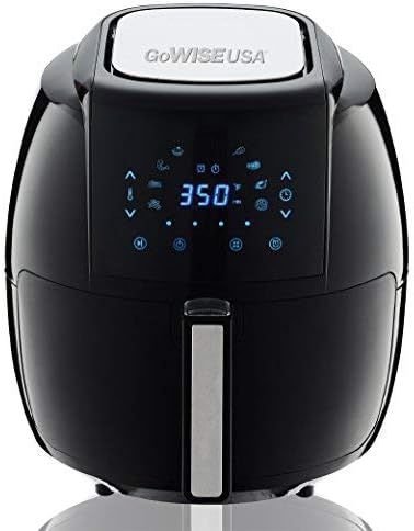 GoWISE USA 1700-Watt 5.8-QT 8-in-1 Digital Air Fryer with Recipe Book, Black | Amazon (US)