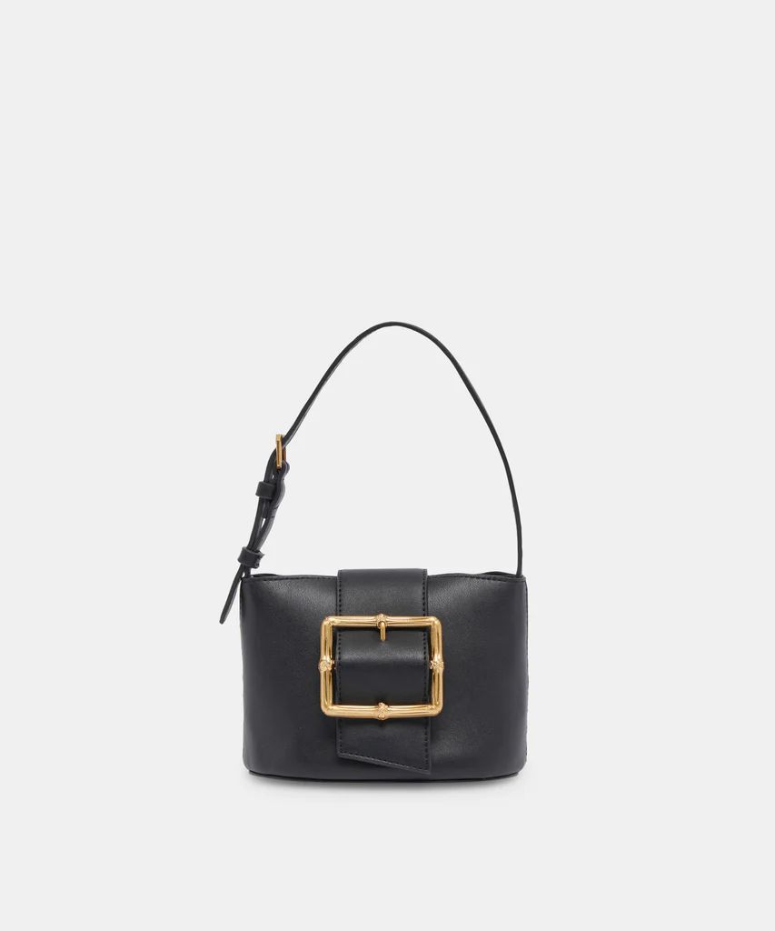 SIMONE HANDBAG BLACK LEATHER | DolceVita.com