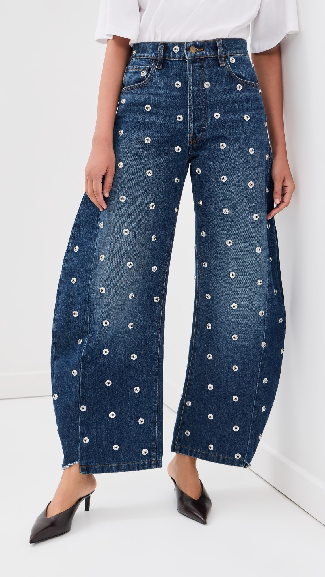A.W.A.K.E. MODE Studded Jeans with Side Inserts | Shopbop | Shopbop
