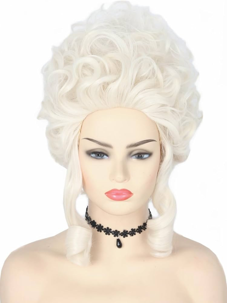 Blonde Short Big Hair Wig Halloween Costume Cosplay Wigs for Women Baroque Beehive Wig | Amazon (US)