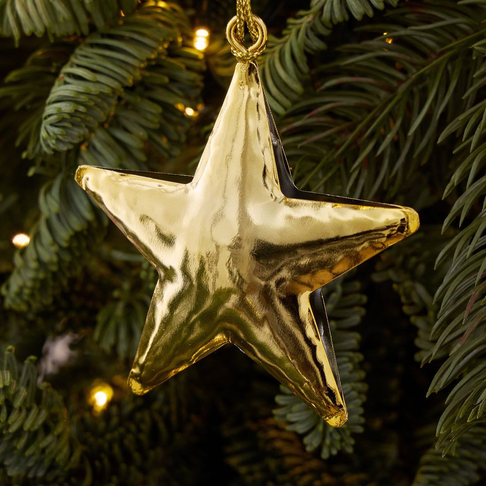 Hammered Metal Star Ornament | West Elm (US)