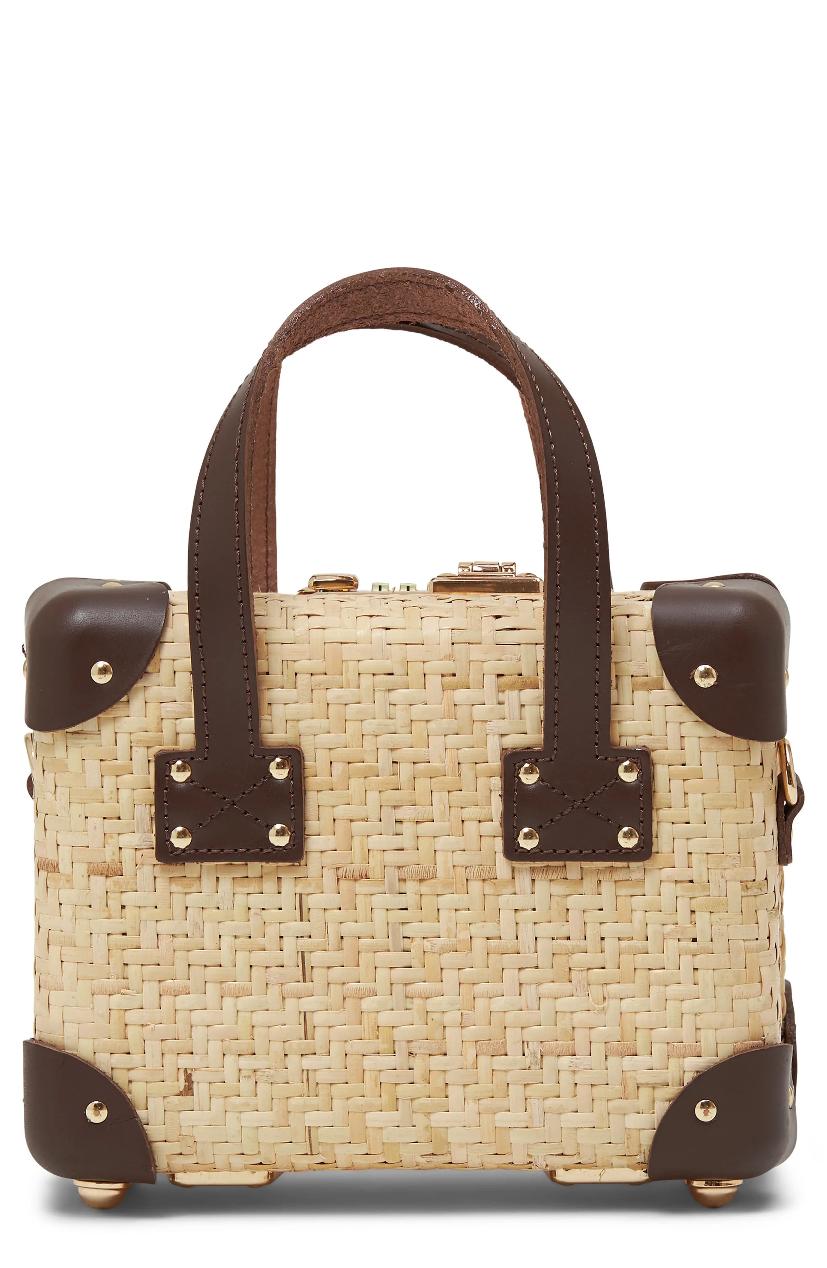 SteamLine Luggage The Architect Mini Rattan Crossbody Bag in Brown at Nordstrom | Nordstrom