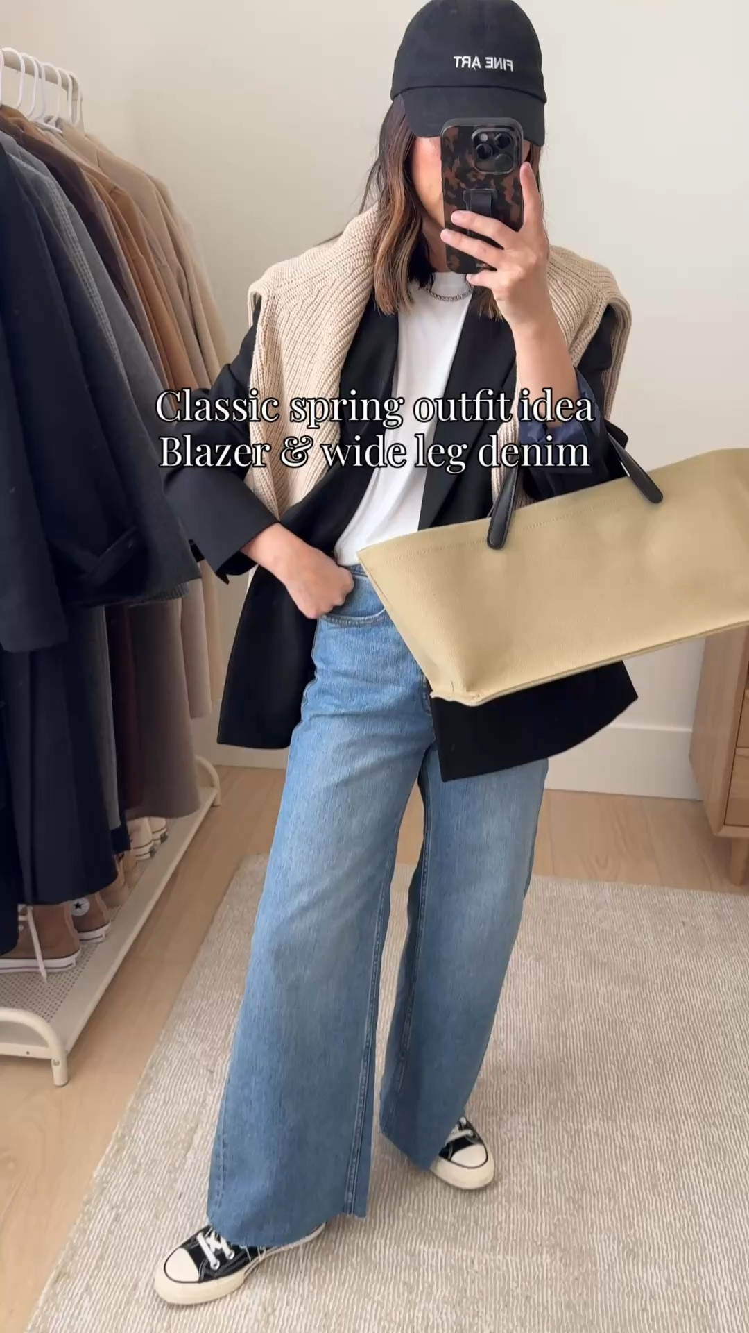 Classic spring outfit idea. Love this fully le gth wide leg denim- on sale! 

J.crew blazer petite 4 (old)
Everlane tee medium
Everlane Way High Sailor Jean 25, cut hems
Converse All Star 70's sneakers 5
Amazon tote
Fine Art hat (old)
Nordstrom sweater small (old)

Petite style, jeans, spring outfits, spring style 


#LTKootd #LTKSeasonal #LTKPetite