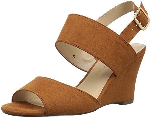 Athena Alexander Women's Slayte Wedge Sandal, Tan/Suede, 9 M US | Amazon (US)