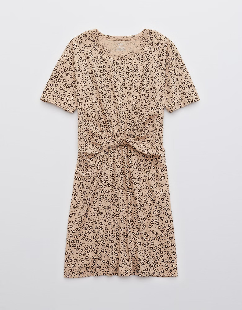 Aerie Knot Front T-Shirt Dress | American Eagle Outfitters (US & CA)
