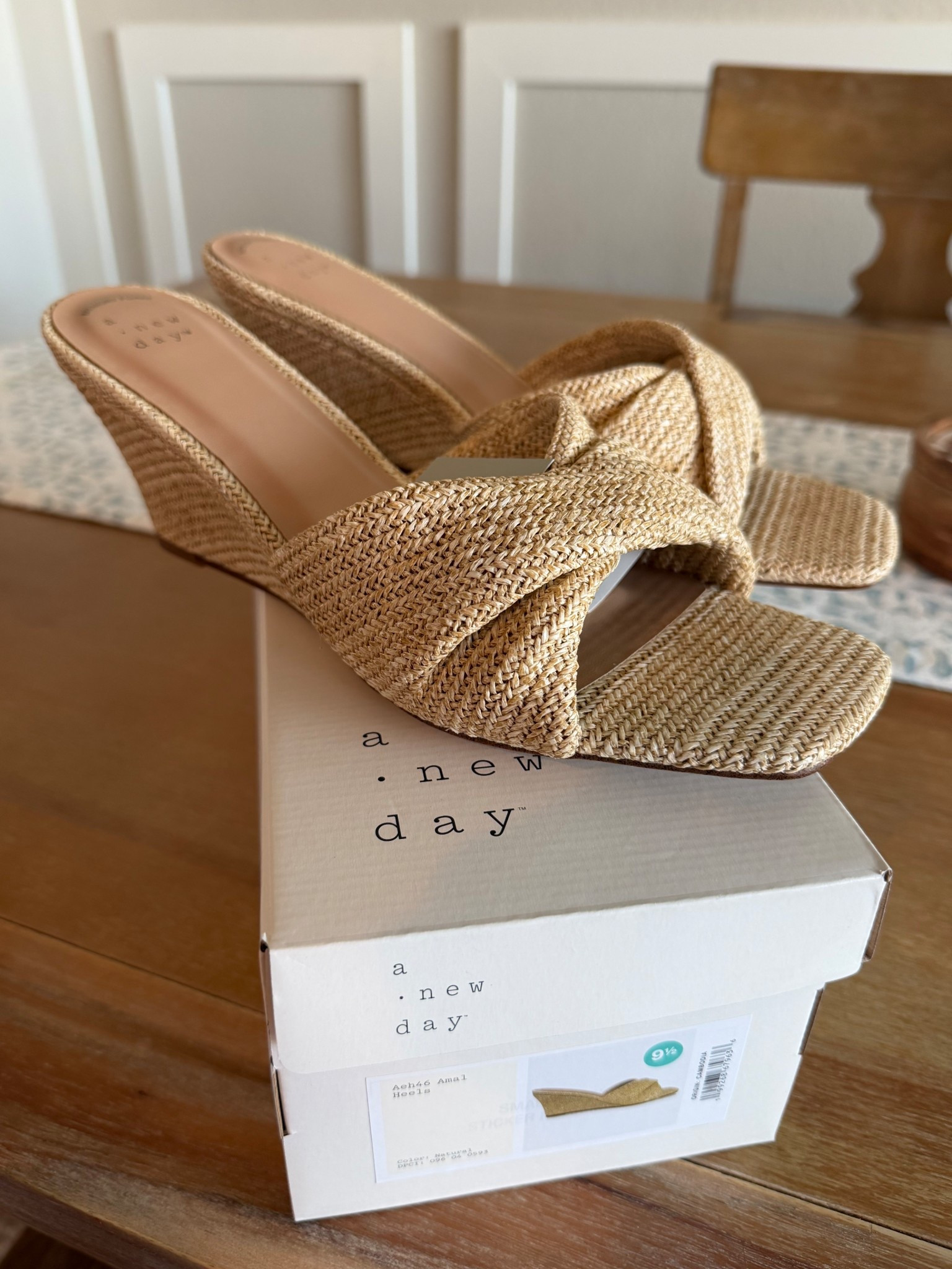 @Target A New Day Women’s Amal Wedge Heels with Memory Foam Insole Natural • TTS and remind me of a Anthropologie shoe for way less 😍 #LTKshoes

#LTKSpringSale #LTKootd
