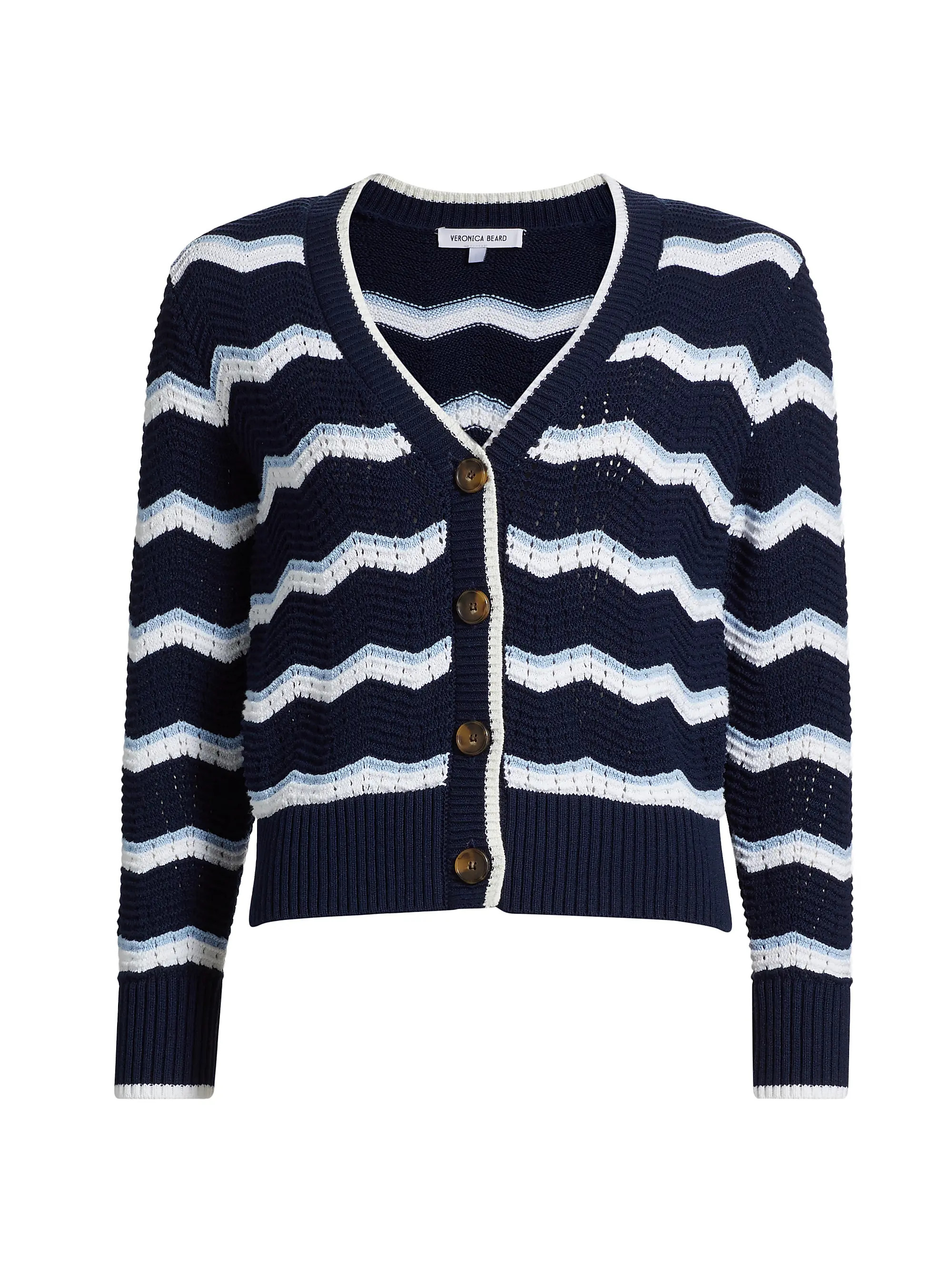 Ansonia Striped V-Neck Cardigan | Saks Fifth Avenue