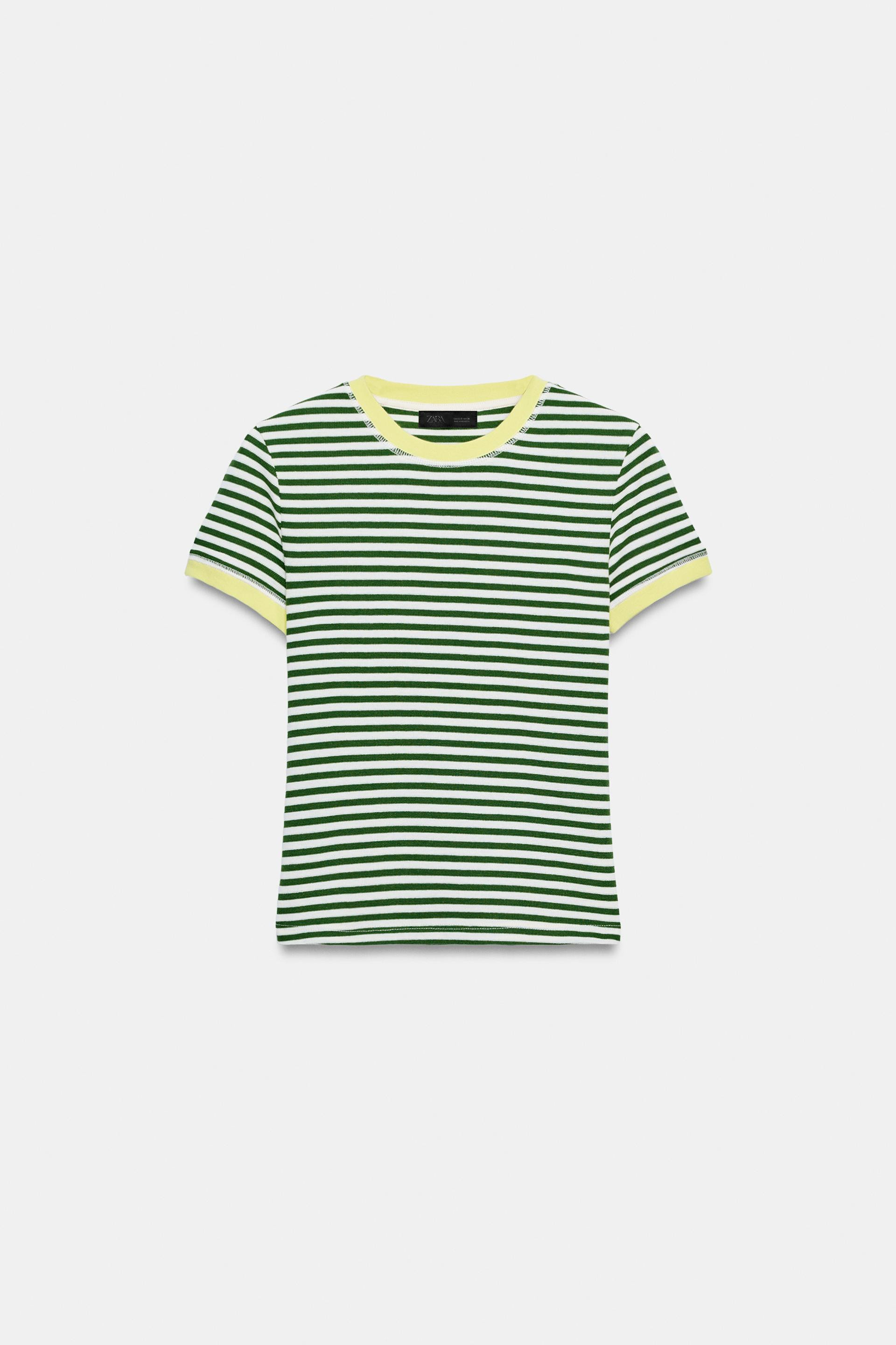 STRIPED SHORT SLEEVE T-SHIRT | Zara US