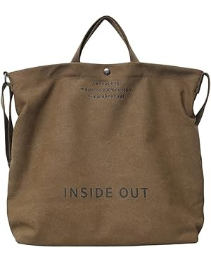 Women Canvas Tote Handbags Casual Shoulder Work Bag Crossbody Top Handle Bag Cross-body Handbags | Amazon (US)