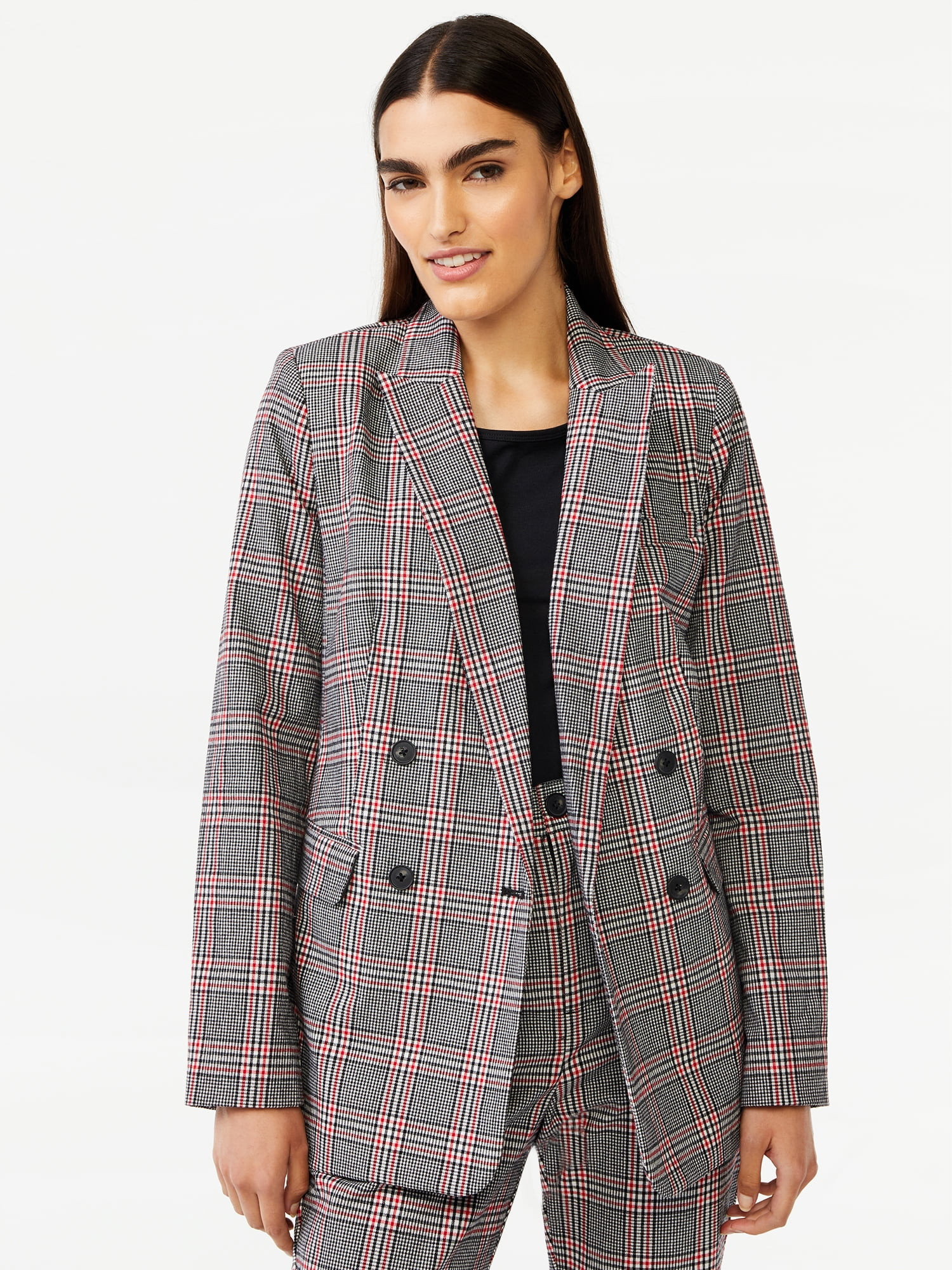 Free Assembly Women's Slim Double Breasted Blazer - Walmart.com | Walmart (US)