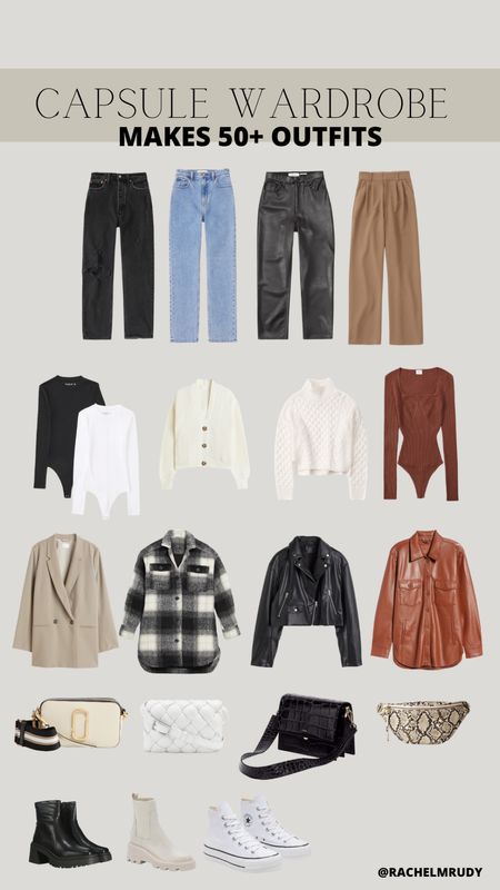 Fall / Winter capsule wardrobe (Part 1, shoes linked in Part 2) — makes over 50 outfits 

Neutral outfits, casual outfits

#LTKunder100 #LTKstyletip
