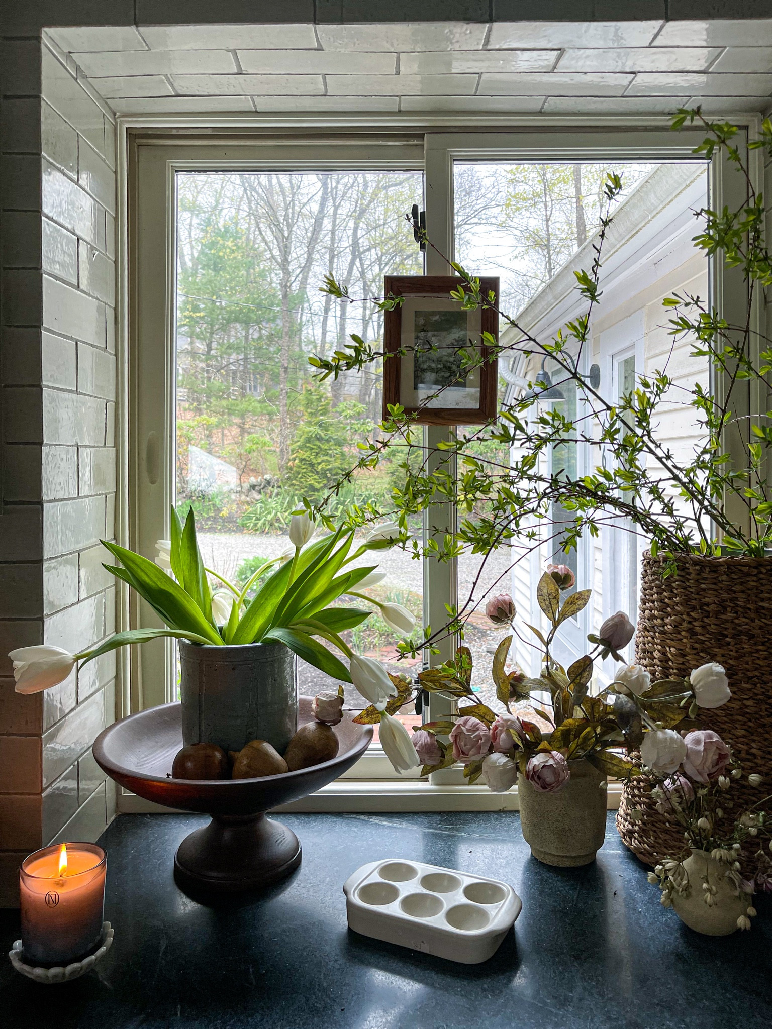 Sunday morning. 

Lavune candle, tulips, artificial flowers, faux flowers, stoneware vase, ceramics, brick tile, woven vase, Juniper Print Shop, Shop Cupcakes & Cashmere, etú Home, Shoppe Amber Interiors, kitchen, home decor 

#LTKunder50 #LTKFind #LTKhome