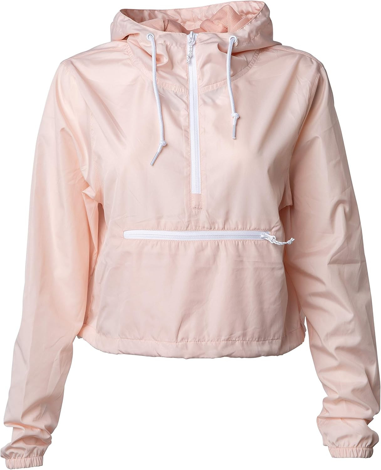 Global Blank Women’s Cropped Jacket Crop Top Windbreaker Lightweight Zip Hoodie | Amazon (US)