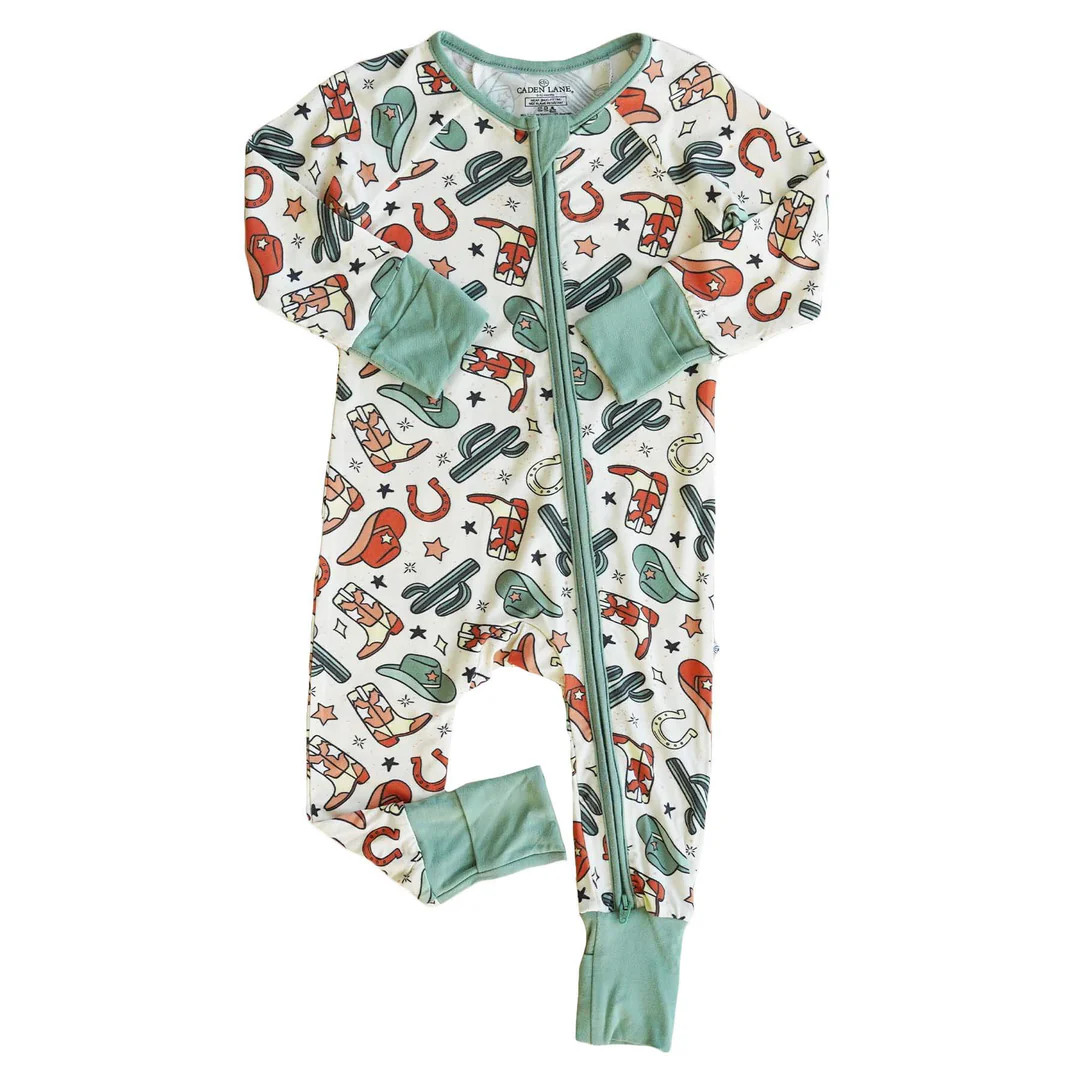 Buckaroo Cowboy Convertible Zip Romper | Caden Lane