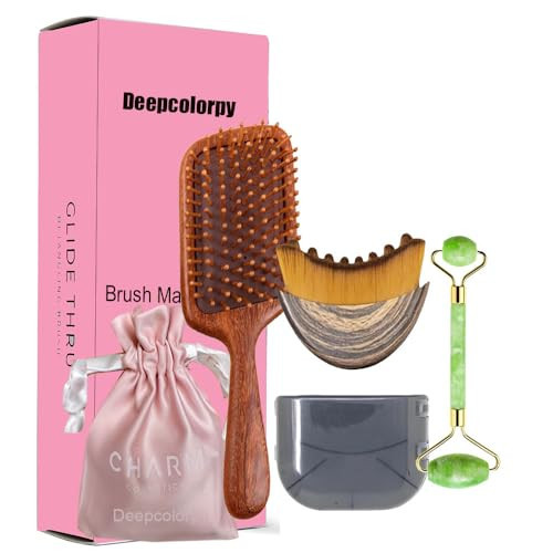 Lymphatic Contour Face Brush with Facial Roller Wet Hair Massager Kit, Self Care Brush Gift Set for Face Lift Lymph Drainage Hair Growth Relax,Christmas Birthday Holiday Gift for Mom Women | Amazon (US)