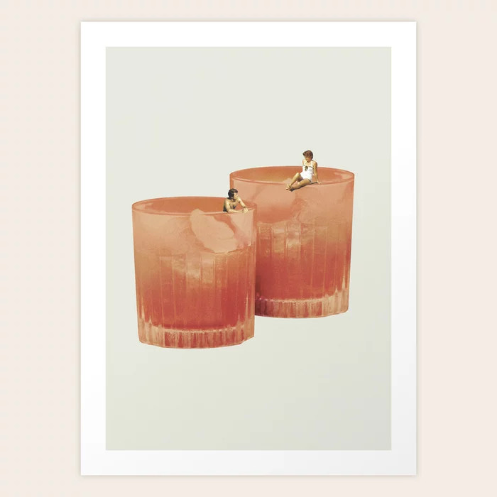 Holiday in a glass 3 Art Print | Society6