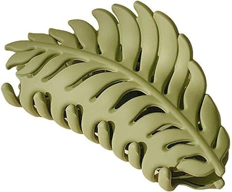 1Pc Green Hair Clamps Big Claw Clips 3.5 Inch Non slip Leaves Hair Catch Barrette Jaw Clamp Hairp... | Amazon (US)