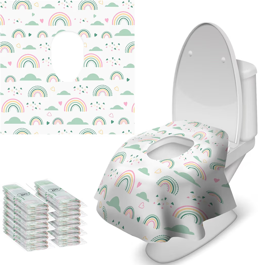 Blissful Diary 20 Pcs Toilet Seat Covers Disposable for Toddlers & Adults, Extra Large Waterproof... | Amazon (US)