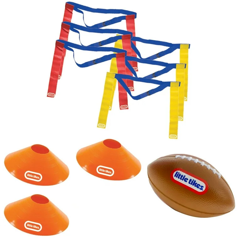 Little Tikes 3 on 3 Flag Football Set, Kids Sports Game with 6 Belts, 12 Flags, and a Ball, Ages ... | Walmart (US)