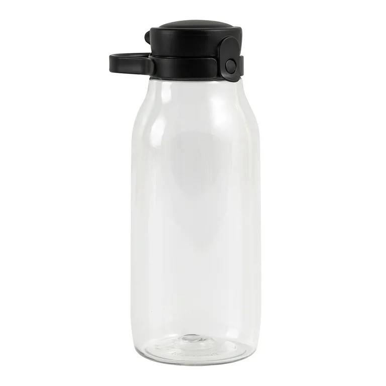 Your Zone 16 oz Plastic Chug Lid Water Bottle, Clear, No Straw | Walmart (US)