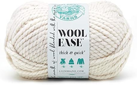 Lion 640-308 Wool-Ease Thick & Quick Yarn , 97 Meters, Starlight | Amazon (US)