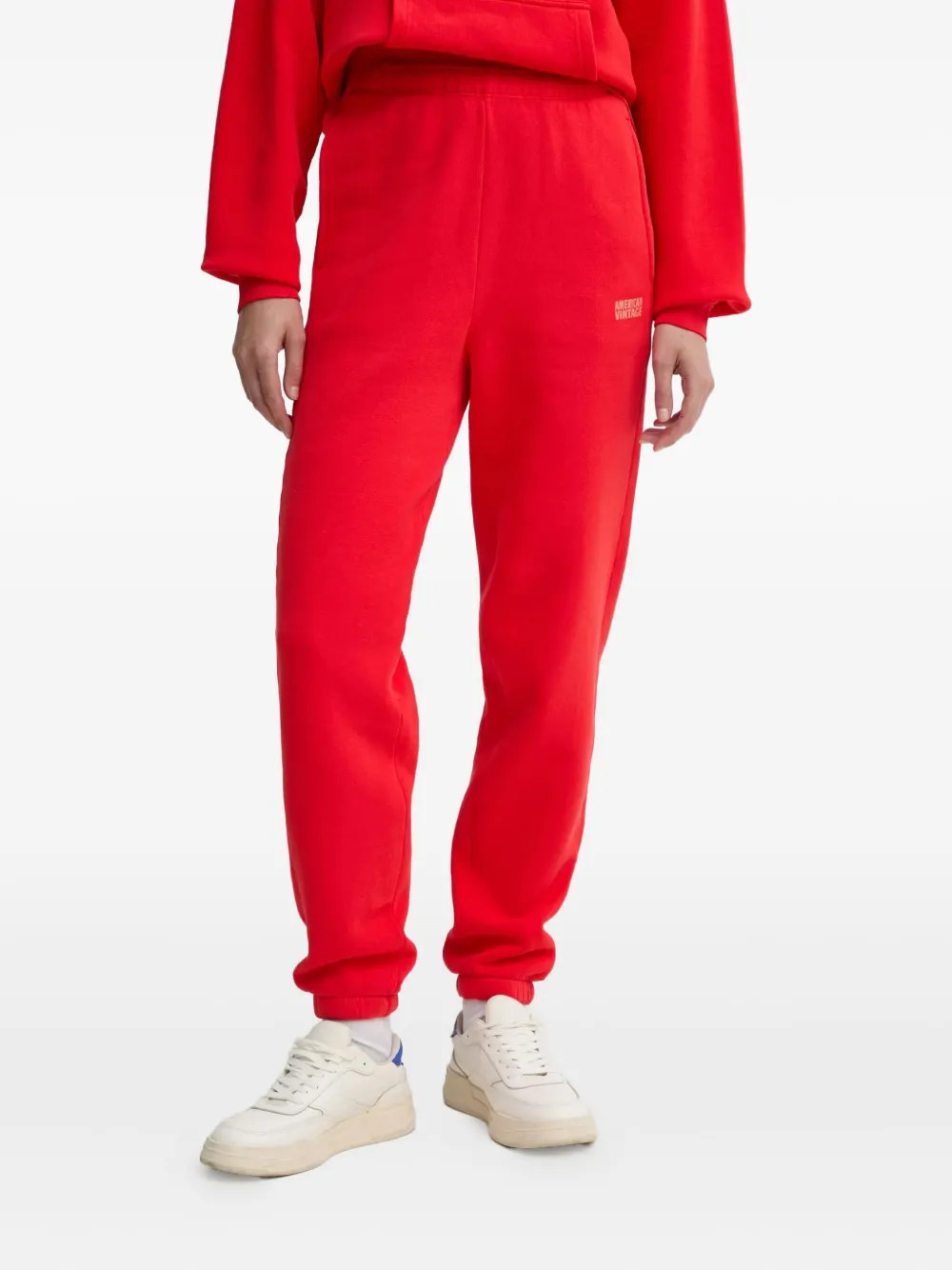 American Vintage logo-print track pants - Red | Farfetch Global