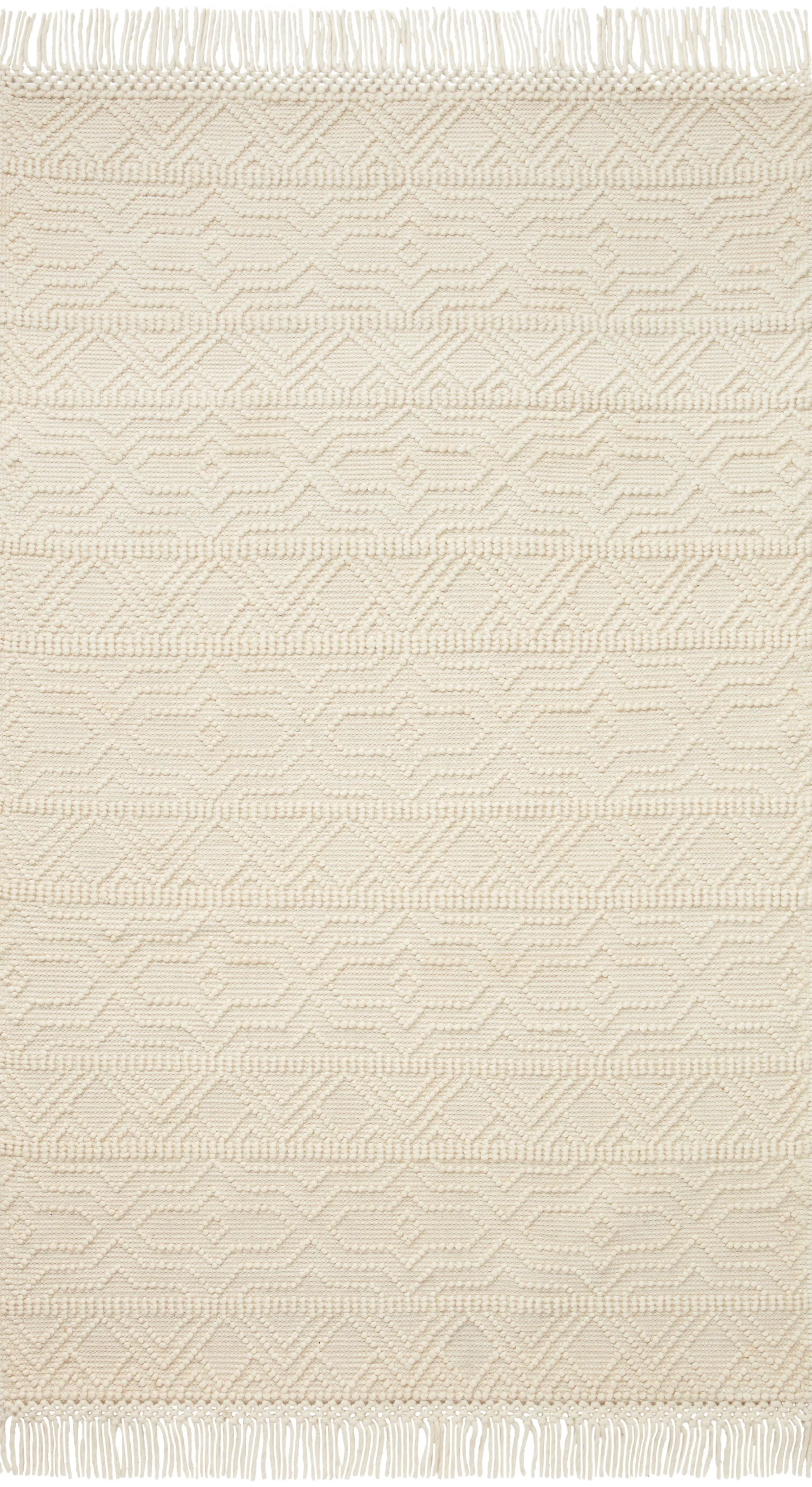 Loloi II Noelle Collection NOE-04 Ivory / Ivory, Geometric Area Rug 5'-0" x 8'-0" | Walmart (US)