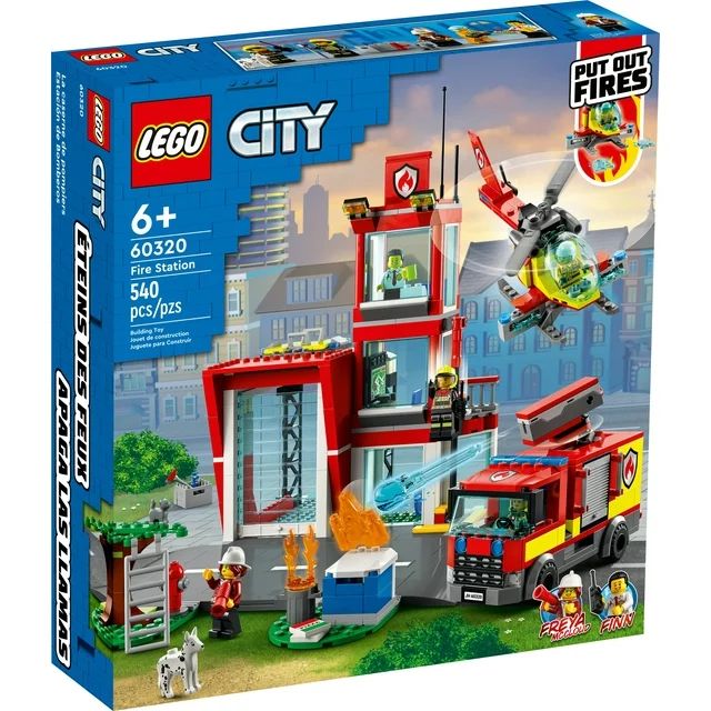 LEGO City Fire Station Set 60320 with Garage, Helicopter & Fire Engine Toys Plus Firefighter Mini... | Walmart (US)