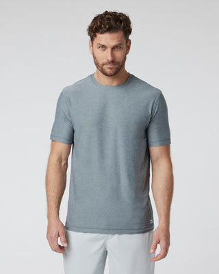 Vuori Strato Tech T-Shirt | Dusty Blue Heather | XL | Vuori Clothing (US & Canada)