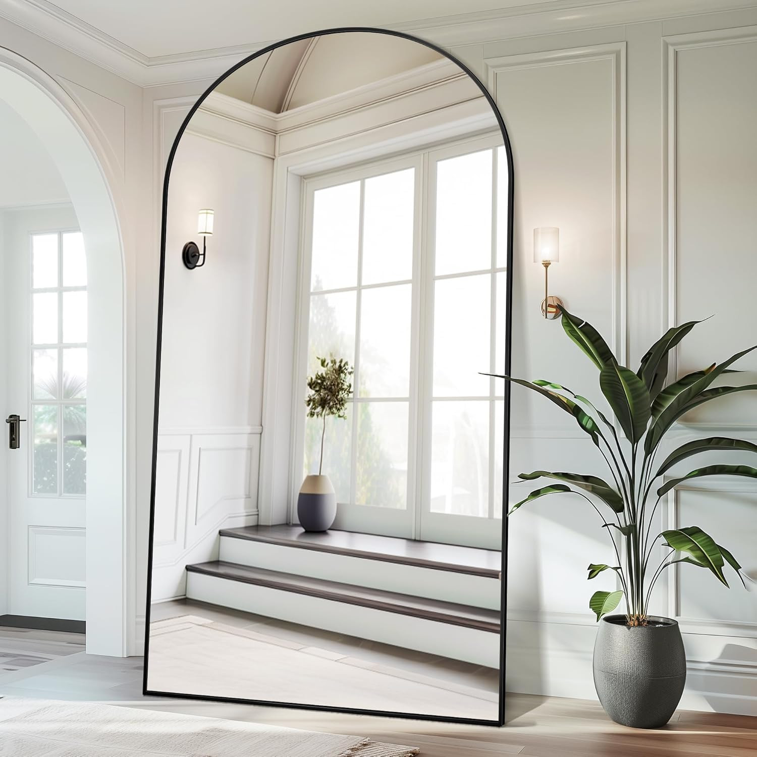 Antok Full Length Mirror, 91"x46" Oversized Floor Mirror Freestanding, Full Body Mirror Floor Sta... | Amazon (US)