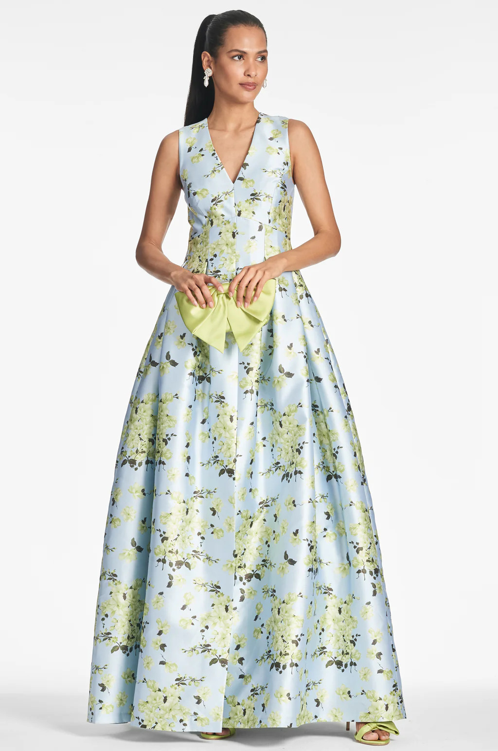 Brooke Gown - Sky Citrine Floral | Sachin and Babi