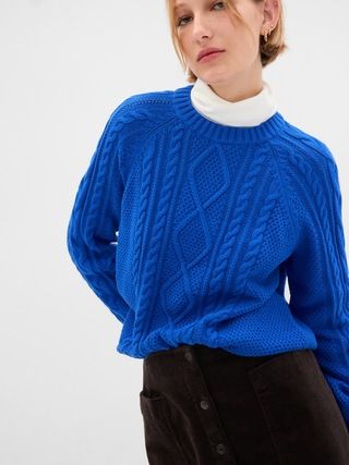 Cable-Knit Crewneck Sweater | Gap (US)