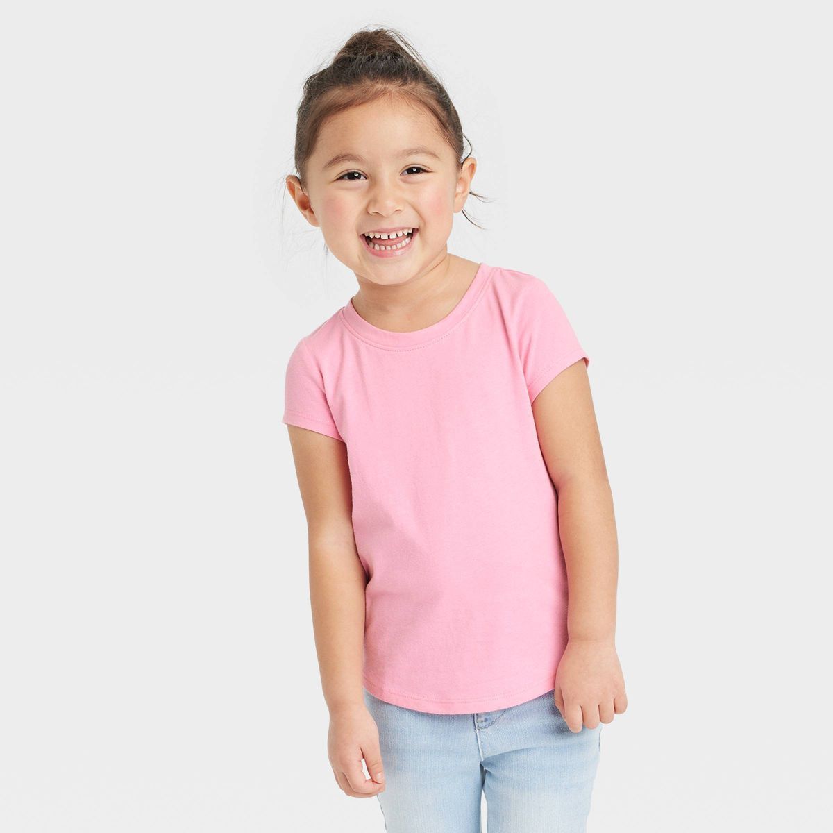 Toddler Girls' Short Sleeve T-Shirt - Cat & Jack™ Pink | Target