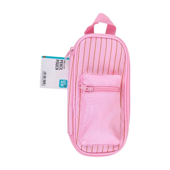 Pen+Gear Striped Pencil Pouch, Pink | Walmart (US)