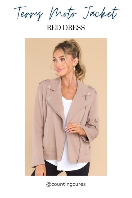 Elevate your wardrobe with this terry moto jacket!
#fashionfinds #transitionlook #outfitinspo #casuallook

#LTKFind #LTKstyletip #LTKworkwear
