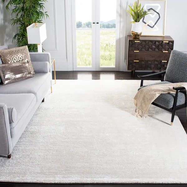 SAFAVIEH Handmade Mirage Wencke Modern Abstract Viscose Rug - 10' x 14' - Ivory - Rectangle | Bed Bath & Beyond