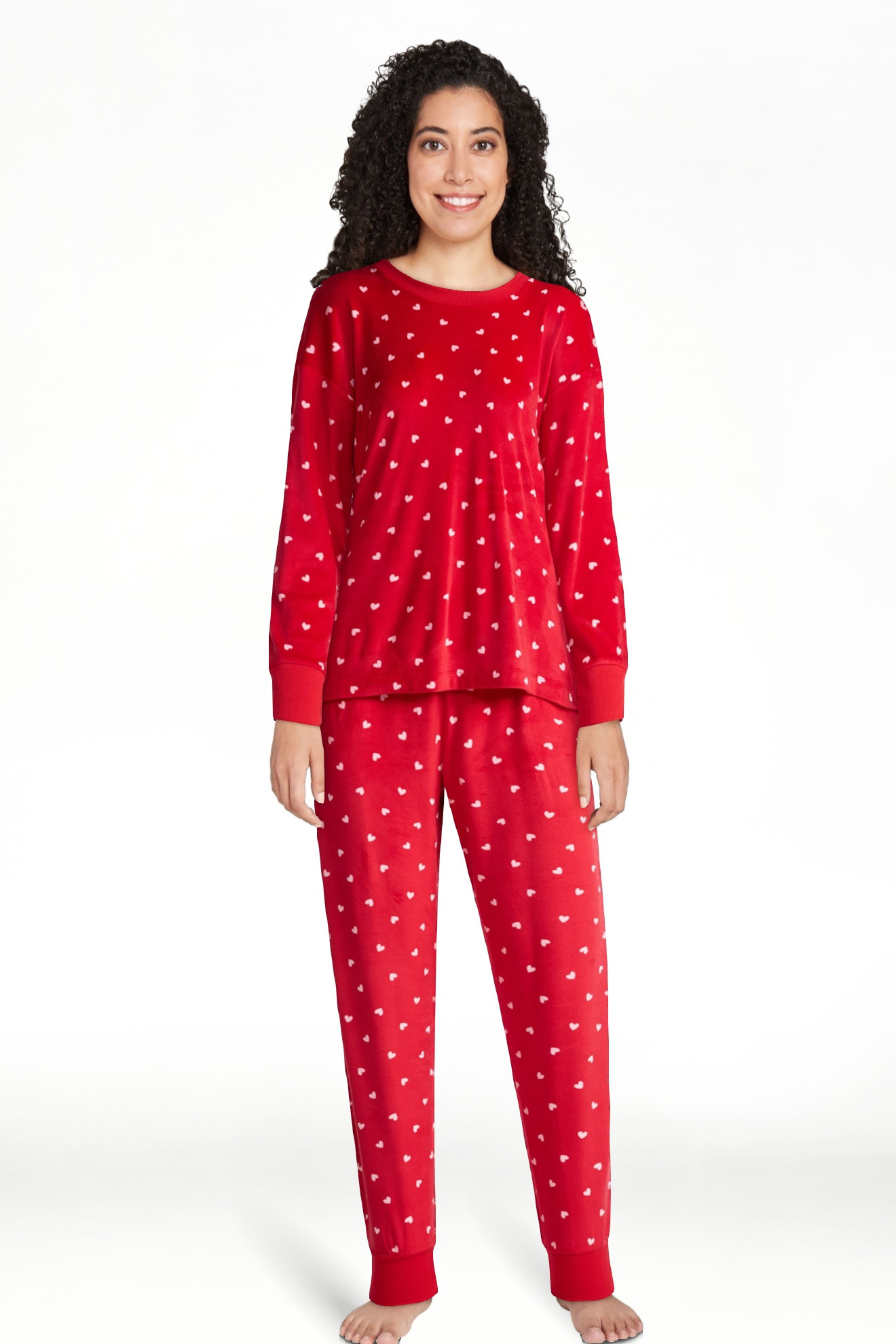 Joyspun Conjunto de Pijama de Manga Larga, Pantalones y Calcetines de Terciopelo Elástico para M... | Walmart (US)
