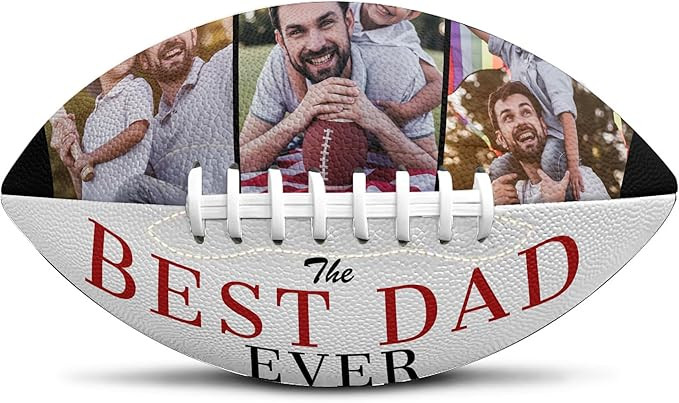 Custom Football Personalized Photo Football Engraved Football Gifts for Dad Birthday Father's Day... | Amazon (US)