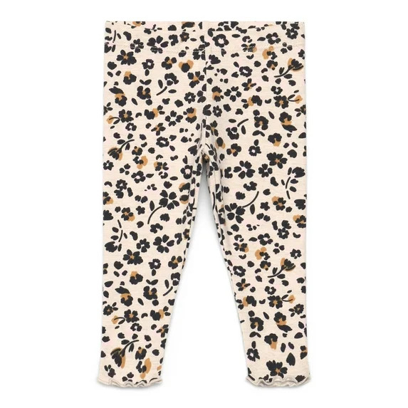 Garanimals Baby Girls Print Jersey Leggings with Lettuce-Edge Hem, Sizes 0M-24M | Walmart (US)
